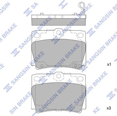 Hi-Q SP1522 - Kit de plaquettes de frein, frein à disque cwaw.fr