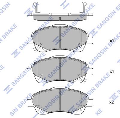 Hi-Q SP1576 - Kit de plaquettes de frein, frein à disque cwaw.fr