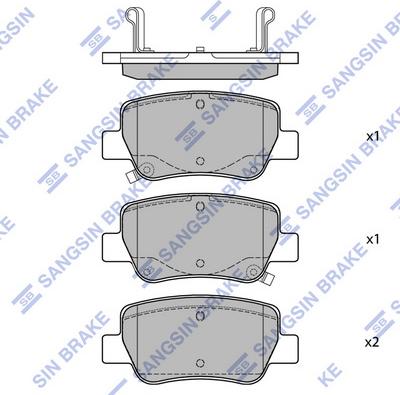 Hi-Q SP1578 - Kit de plaquettes de frein, frein à disque cwaw.fr