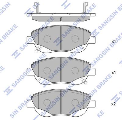 Hi-Q SP1577 - Kit de plaquettes de frein, frein à disque cwaw.fr