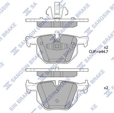 Hi-Q SP1696 - Kit de plaquettes de frein, frein à disque cwaw.fr