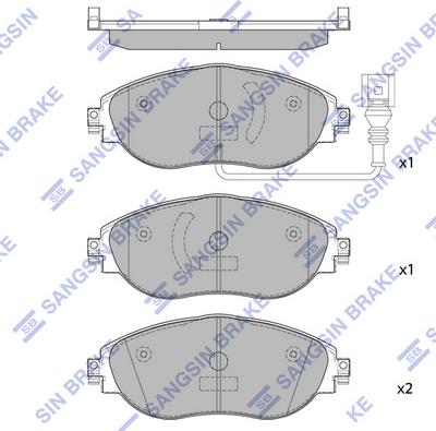 Hi-Q SP1698 - Kit de plaquettes de frein, frein à disque cwaw.fr