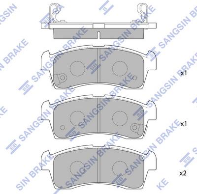 Hi-Q SP1666 - Kit de plaquettes de frein, frein à disque cwaw.fr