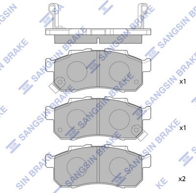 Hi-Q SP1609 - Kit de plaquettes de frein, frein à disque cwaw.fr