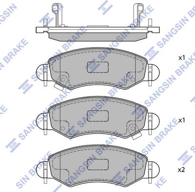 Hi-Q SP1601 - Kit de plaquettes de frein, frein à disque cwaw.fr