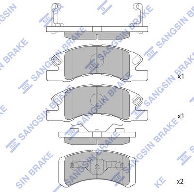 Hi-Q SP1611 - Kit de plaquettes de frein, frein à disque cwaw.fr