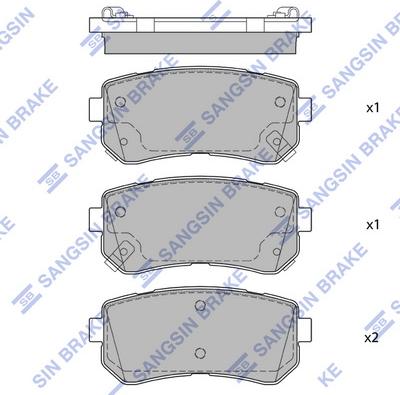 Hi-Q SP1684 - Kit de plaquettes de frein, frein à disque cwaw.fr