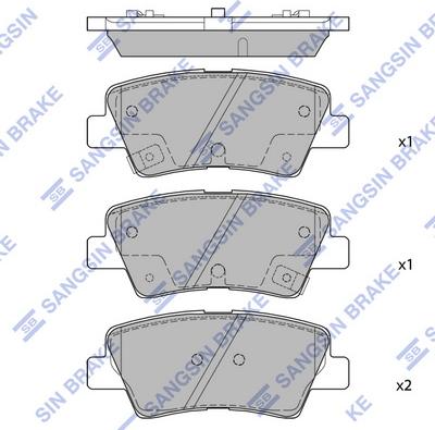 Hi-Q SP1685 - Kit de plaquettes de frein, frein à disque cwaw.fr