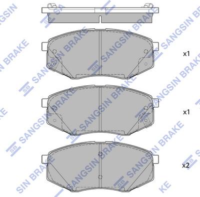 Hi-Q SP1681 - Kit de plaquettes de frein, frein à disque cwaw.fr