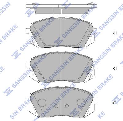 Hi-Q SP1682 - Kit de plaquettes de frein, frein à disque cwaw.fr