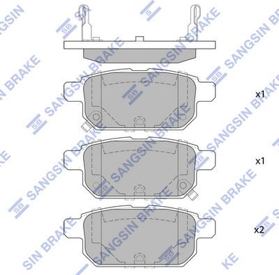 Hi-Q SP1634 - Kit de plaquettes de frein, frein à disque cwaw.fr