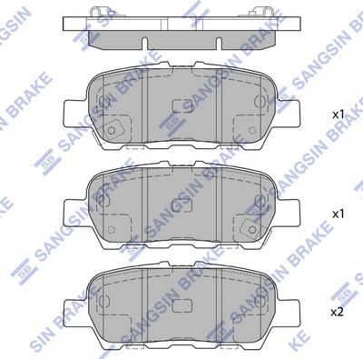 Hi-Q SP1637 - Kit de plaquettes de frein, frein à disque cwaw.fr