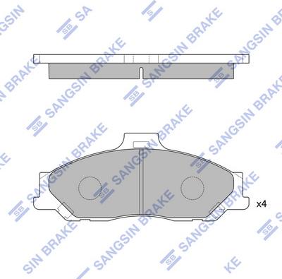 Hi-Q SP1628 - Kit de plaquettes de frein, frein à disque cwaw.fr