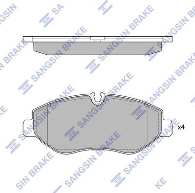 Hi-Q SP1622 - Kit de plaquettes de frein, frein à disque cwaw.fr