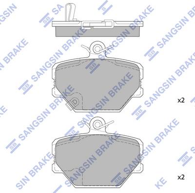 Hi-Q SP1674 - Kit de plaquettes de frein, frein à disque cwaw.fr