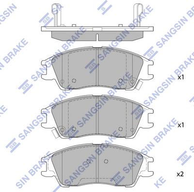 Hi-Q SP1670 - Kit de plaquettes de frein, frein à disque cwaw.fr