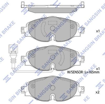 Hi-Q SP1678 - Kit de plaquettes de frein, frein à disque cwaw.fr