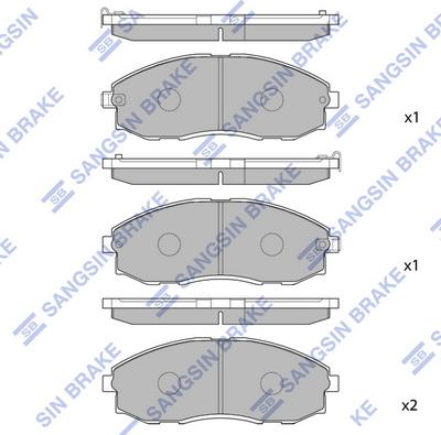 Hi-Q SP1099 - Kit de plaquettes de frein, frein à disque cwaw.fr