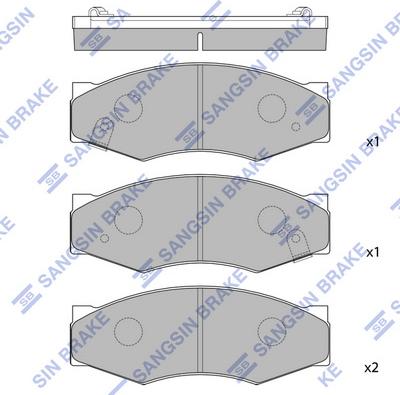 Hi-Q SP1095 - Kit de plaquettes de frein, frein à disque cwaw.fr