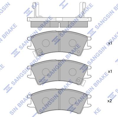 Hi-Q SP1096 - Kit de plaquettes de frein, frein à disque cwaw.fr