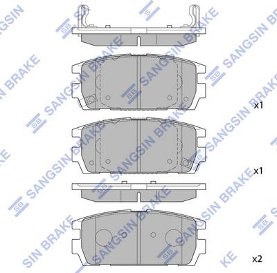 Hi-Q SP1098 - Kit de plaquettes de frein, frein à disque cwaw.fr