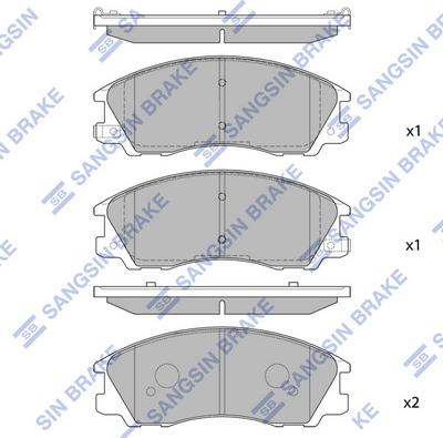 Hi-Q SP1097 - Kit de plaquettes de frein, frein à disque cwaw.fr