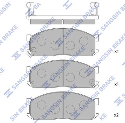 Hi-Q SP1044 - Kit de plaquettes de frein, frein à disque cwaw.fr