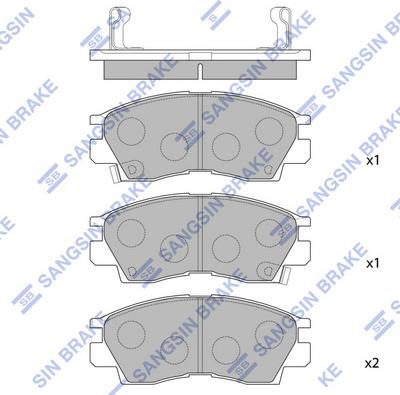 Hi-Q SP1046F - Kit de plaquettes de frein, frein à disque cwaw.fr