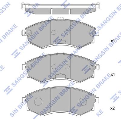 Hi-Q SP1048 - Kit de plaquettes de frein, frein à disque cwaw.fr