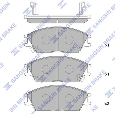 Hi-Q SP1047 - Kit de plaquettes de frein, frein à disque cwaw.fr