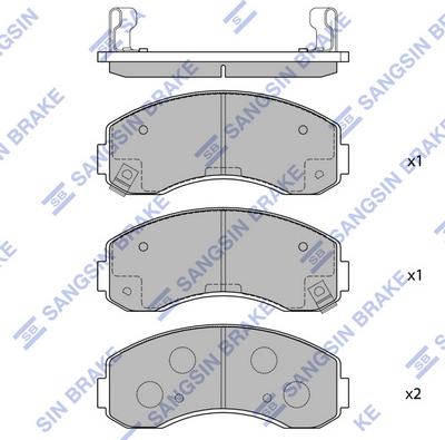 Hi-Q SP1056 - Kit de plaquettes de frein, frein à disque cwaw.fr