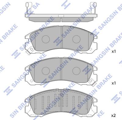 Hi-Q SP1068 - Kit de plaquettes de frein, frein à disque cwaw.fr