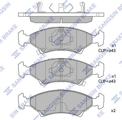 Hi-Q SP1063 - Kit de plaquettes de frein, frein à disque cwaw.fr