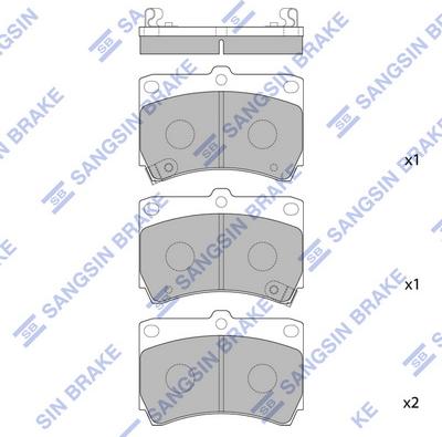 Hi-Q SP1067 - Kit de plaquettes de frein, frein à disque cwaw.fr