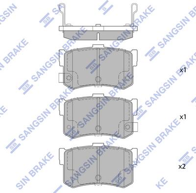 Hi-Q SP1074 - Kit de plaquettes de frein, frein à disque cwaw.fr