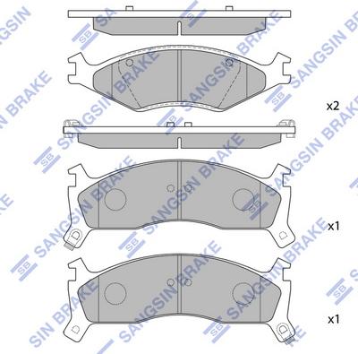 Hi-Q SP1070 - Kit de plaquettes de frein, frein à disque cwaw.fr