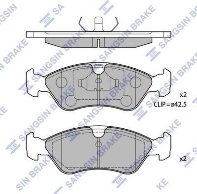 Hi-Q SP1078 - Kit de plaquettes de frein, frein à disque cwaw.fr