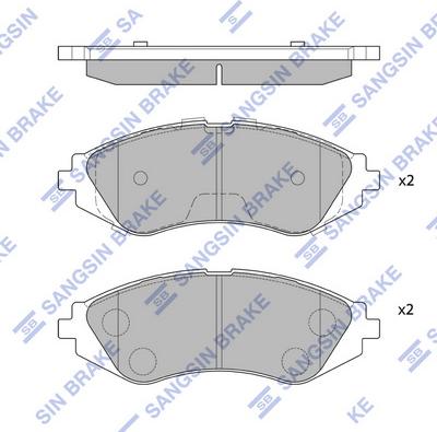 Hi-Q SP1077 - Kit de plaquettes de frein, frein à disque cwaw.fr