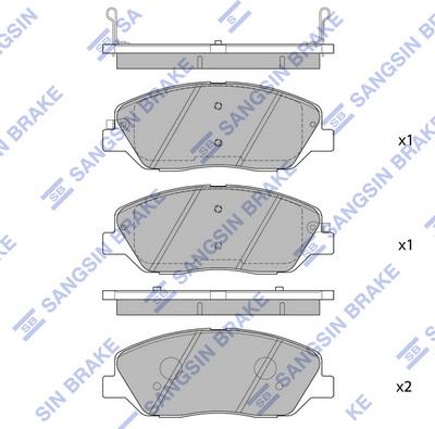 Hi-Q SP1194 - Kit de plaquettes de frein, frein à disque cwaw.fr