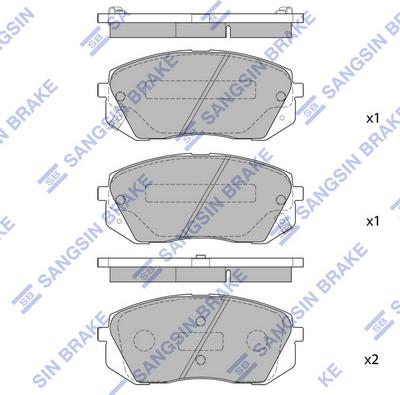 Hi-Q SP1196 - Kit de plaquettes de frein, frein à disque cwaw.fr