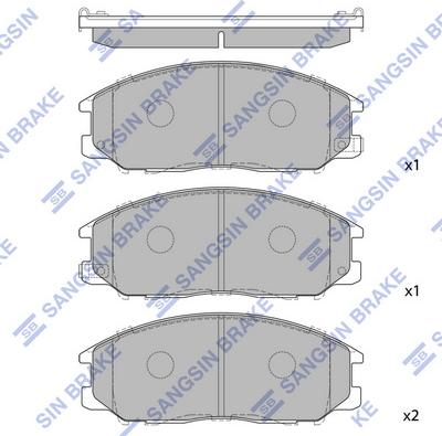 Hi-Q SP1190 - Kit de plaquettes de frein, frein à disque cwaw.fr