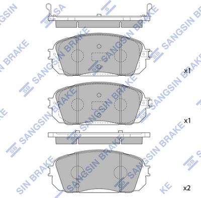 Hi-Q SP1191 - Kit de plaquettes de frein, frein à disque cwaw.fr