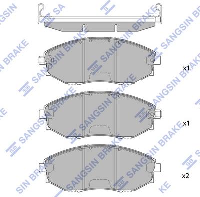 Hi-Q SP1193 - Kit de plaquettes de frein, frein à disque cwaw.fr