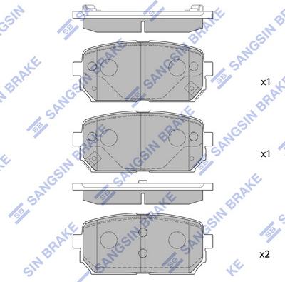 Hi-Q SP1197 - Kit de plaquettes de frein, frein à disque cwaw.fr