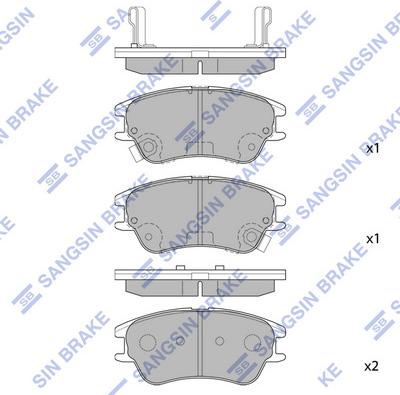 Hi-Q SP1149 - Kit de plaquettes de frein, frein à disque cwaw.fr