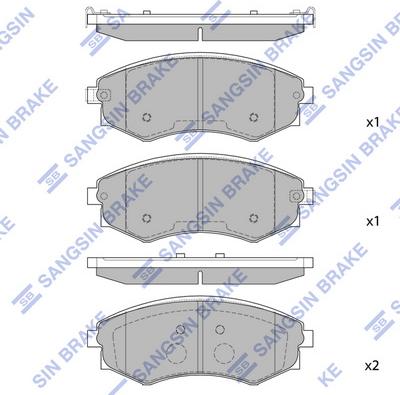 Hi-Q SP1144 - Kit de plaquettes de frein, frein à disque cwaw.fr