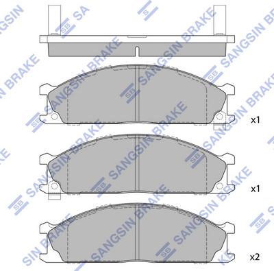 Hi-Q SP1140 - Kit de plaquettes de frein, frein à disque cwaw.fr