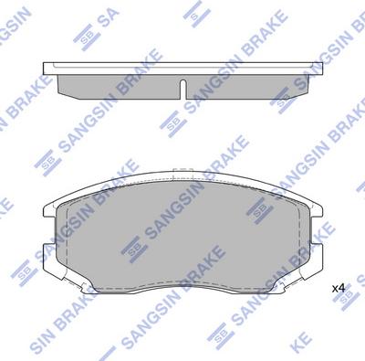 Hi-Q SP1142A - Kit de plaquettes de frein, frein à disque cwaw.fr