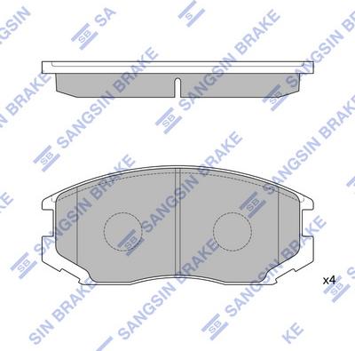 Hi-Q SP1142 - Kit de plaquettes de frein, frein à disque cwaw.fr