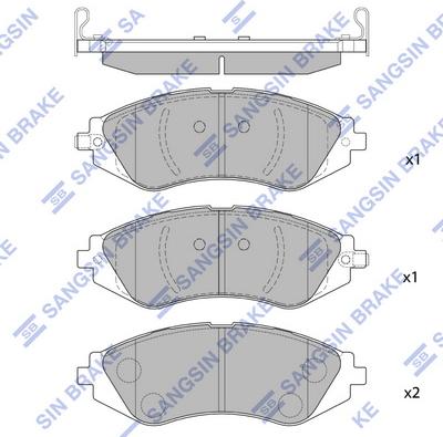 Hi-Q SP1159 - Kit de plaquettes de frein, frein à disque cwaw.fr